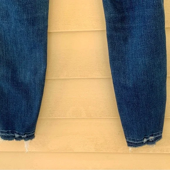 Madewell High-Rise Skinny Jeans: Drop-Hem‎ Edition distressed Size 25 Dark wash - Picture 7 of 8